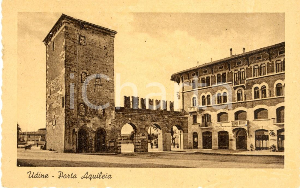 Cartolina originale da collezione 1946 UDINE Veduta di Porta AQUILEIA Cartolina postale FP VG 1