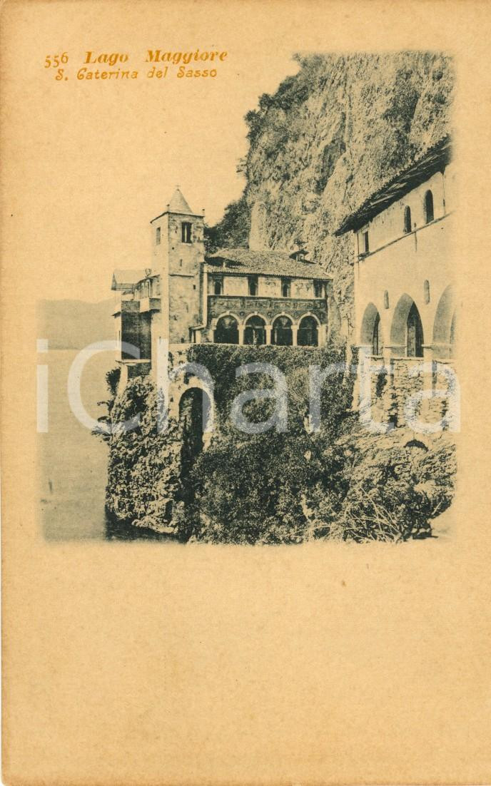 Cartolina originale da collezione 1900 ca LEGGIUNO VA Eremo di SANTA CATERINA del SASSO Cartolina FP NV 1