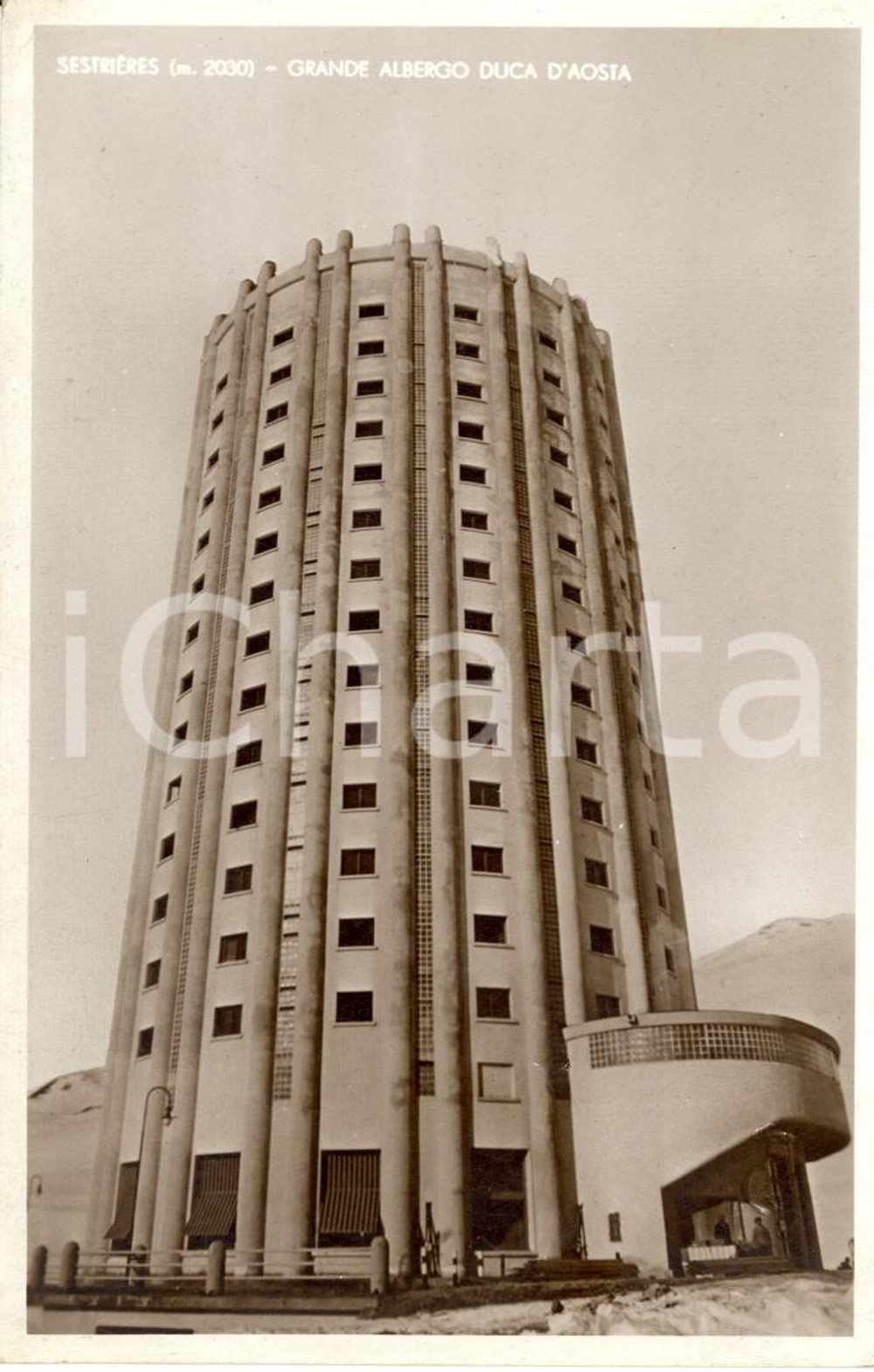 Cartolina originale da collezione 1930 ca SESTRIERE (TO) Veduta del Grande Albergo DUCA D'AOSTA *Cartolina FP NV 1