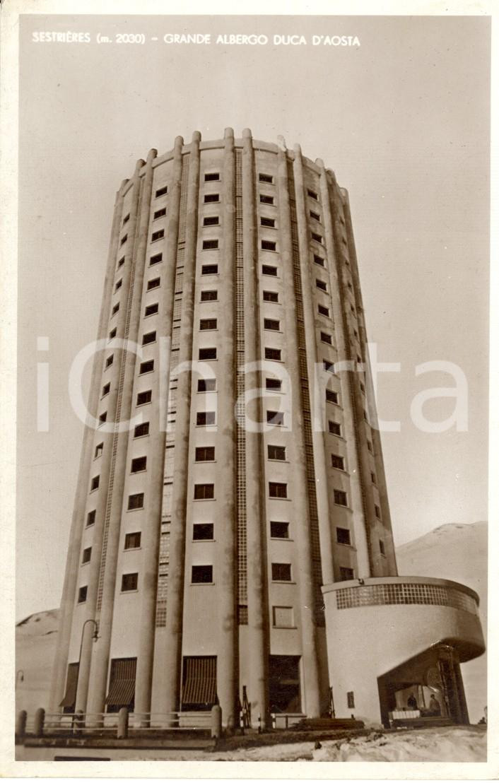 Cartolina originale da collezione 1930 ca SESTRIERE TO Veduta del Grande Albergo DUCA D AOSTA Cartolina FP NV 1