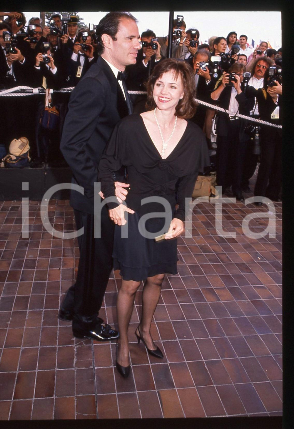 35mm vintage slide* 1989 CANNES Sally FIELD Arrivo al Festival del Cinema (2)