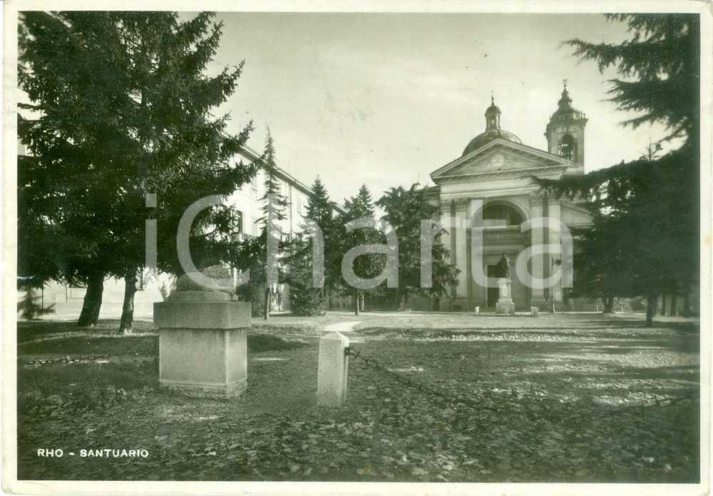 Cartolina originale da collezione 1943 RHO MI Il Santuario dell Addolorata Cartolina FG VG 1
