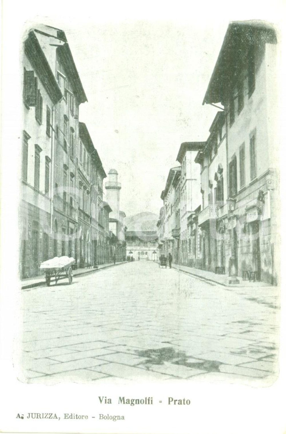 Cartolina originale da collezione 1900 ca PRATO Scorcio di Via MAGNOLFI *Cartolina postale FP NV 1