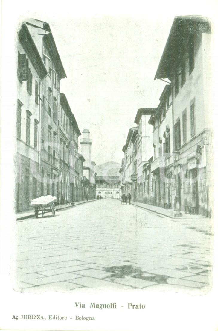 Cartolina originale da collezione 1900 ca PRATO Scorcio di Via MAGNOLFI Cartolina postale FP NV 1
