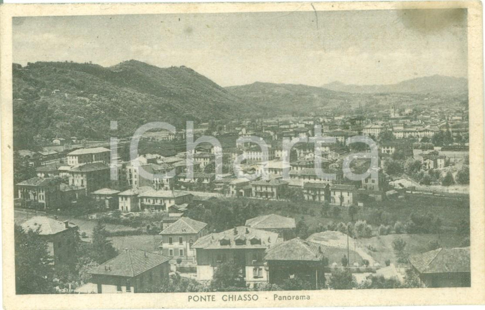 Cartolina originale da collezione 1936 COMO Panorama della frazione PONTE CHIASSO *Cartolina postale FP VG 1