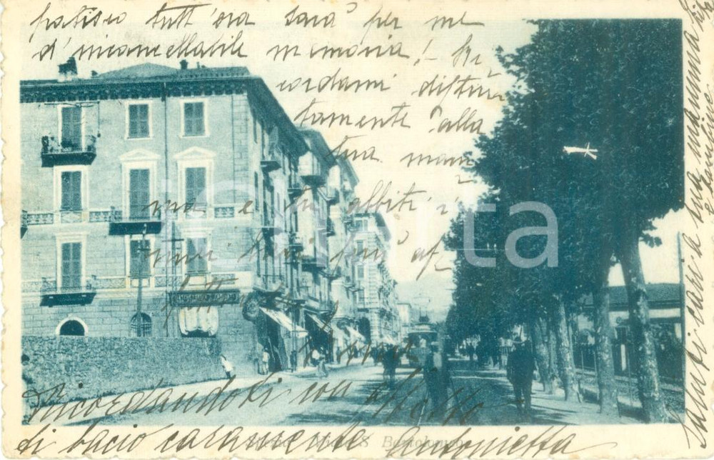 Cartolina originale da collezione 1917 LA SPEZIA Veduta di Viale SAN BARTOLOMEO *Cartolina FP VG 1