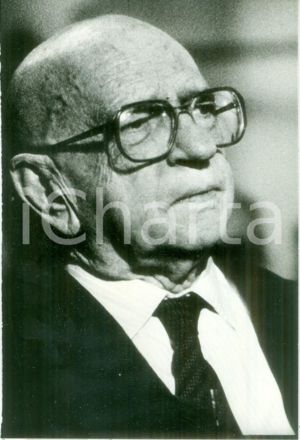 Fotografia d epoca originale 1988 PARIS Politico Edgar FAURE prima della morte Fotografia bassa qualitÃ  1