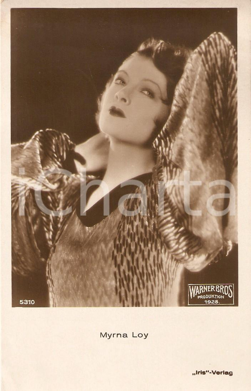 Cartolina originale da collezione 1930 ca CINEMA Attrice Myrna LOY Ritratto Cartolina FP NV 1