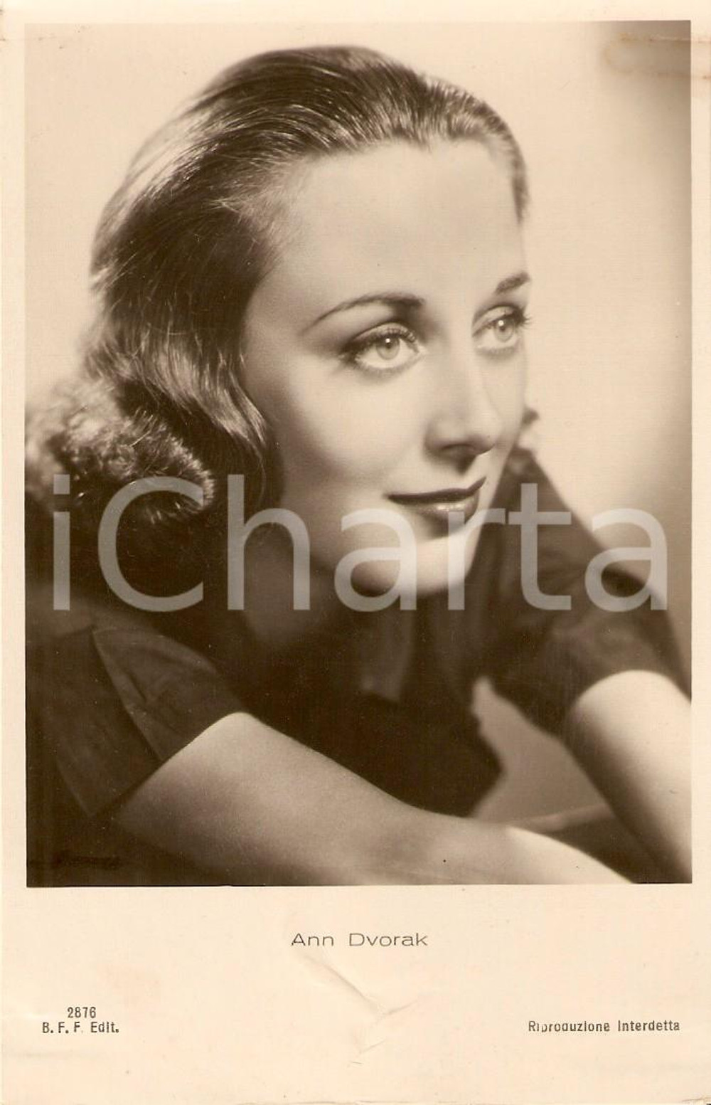 Cartolina originale da collezione 1935 CINEMA Actress Ann DVORAK Portrait *Cartolina FP NV 1