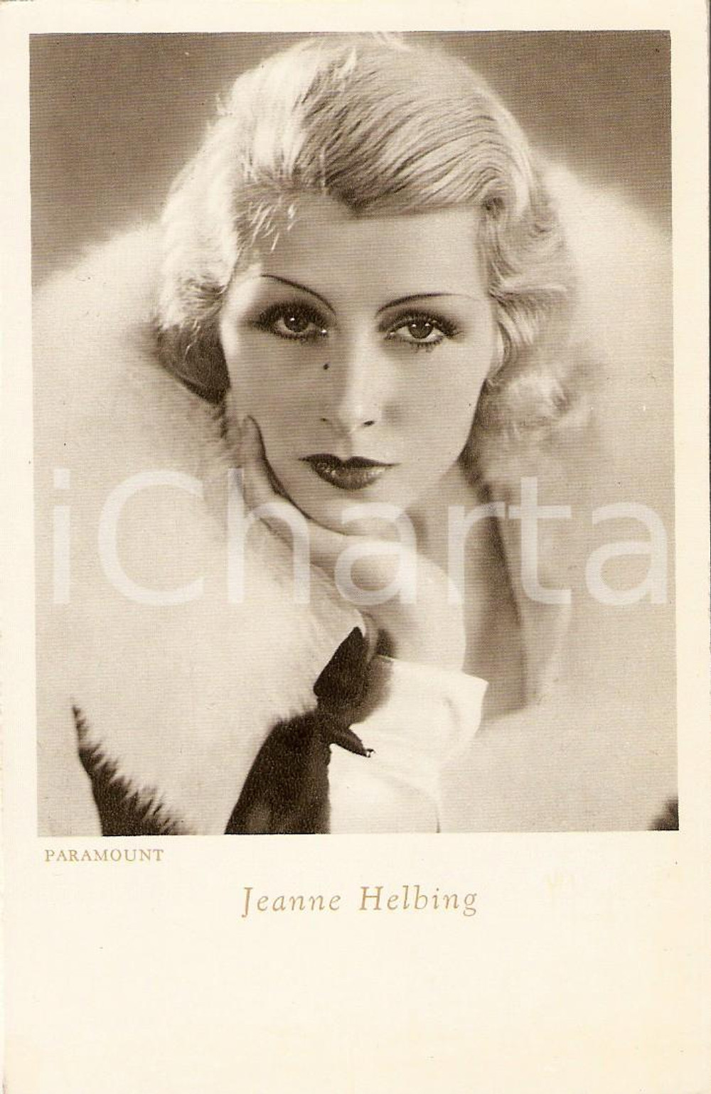 Cartolina originale da collezione 1930 ca CINEMA Actress Jeanne HELBING Portrait *Cartolina FP NV 1