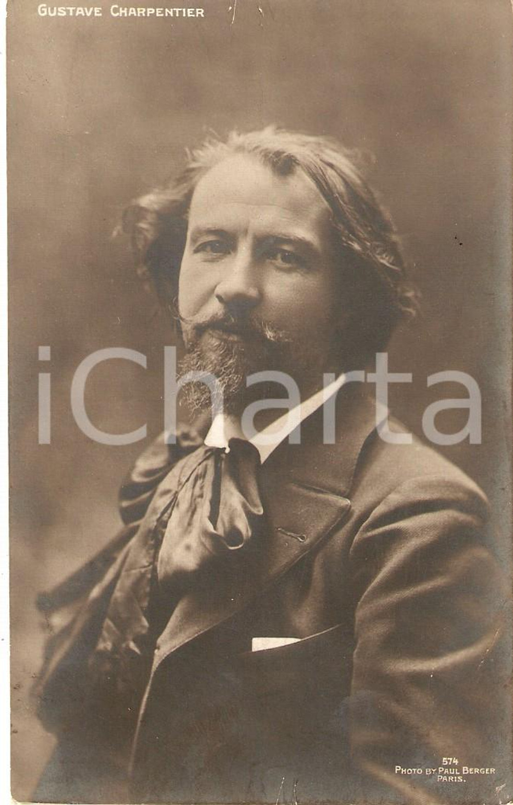 Cartolina originale da collezione 1911 MUSICA Gustave CHARPENTIER Ritratro del compositore *Cartolina FP NV 1