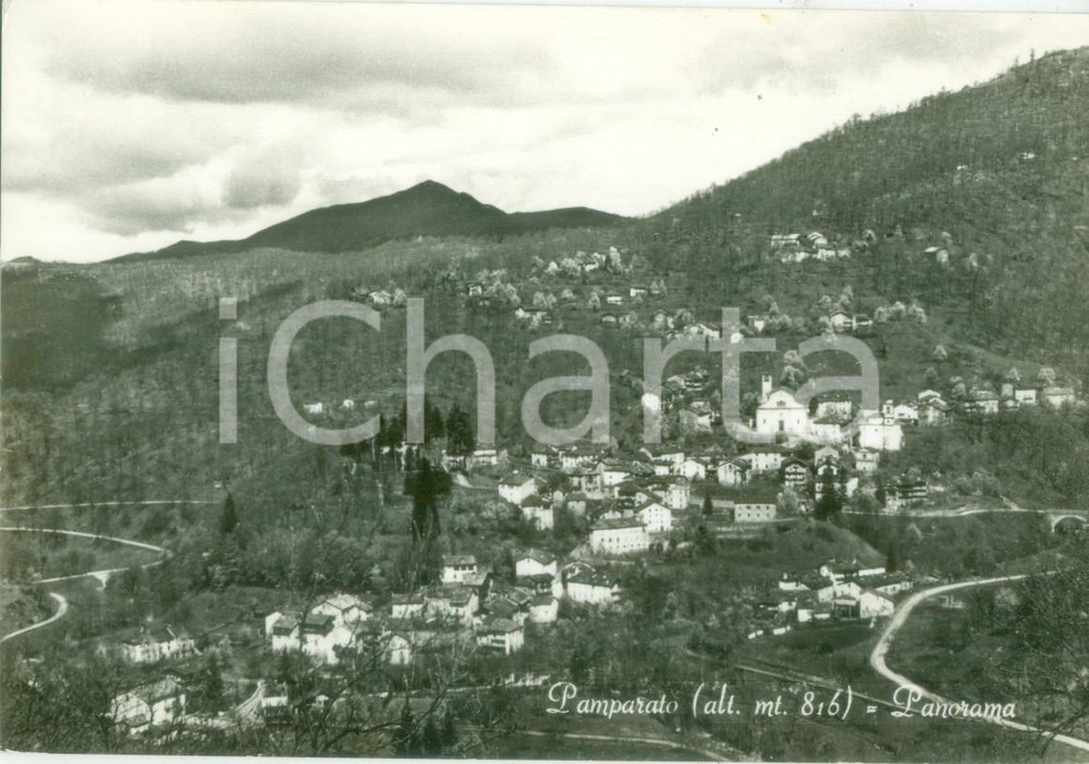 Cartolina originale da collezione 1960 ca PAMPARATO CN Panorama generale del paese Cartolina FG NV 1