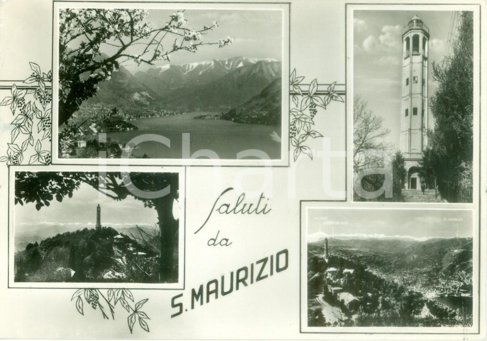 Cartolina originale da collezione 1962 BRUNATE CO Vedutine della frazione SAN MAURIZIO Cartolina FG VG 1
