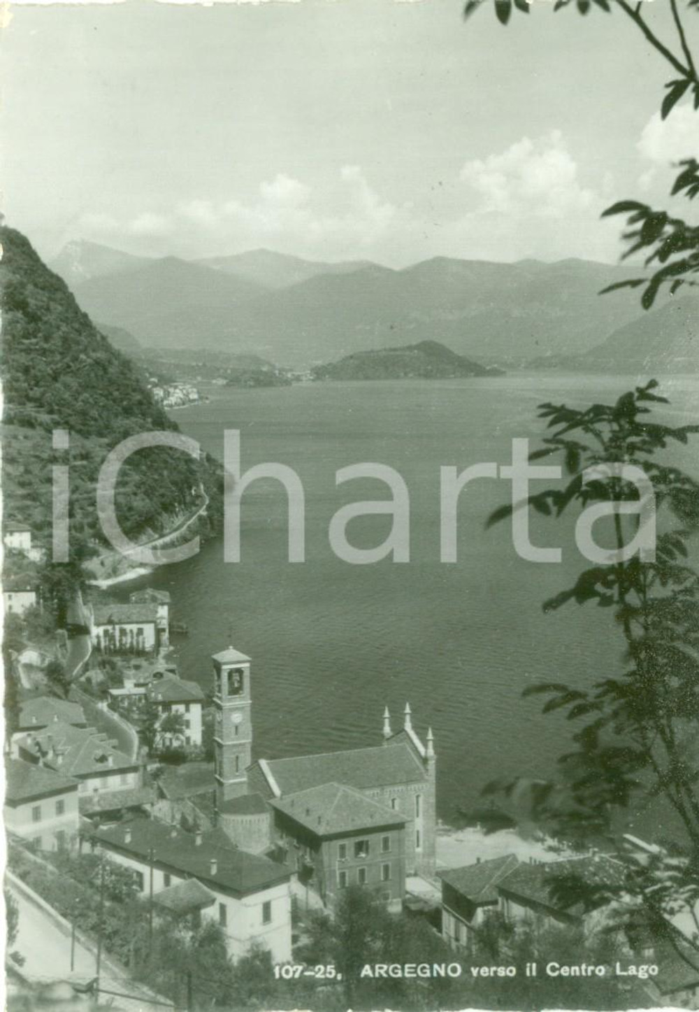 Cartolina originale da collezione 1940 ARGEGNO CO Veduta verso il centro lago Cartolina FG NV 1