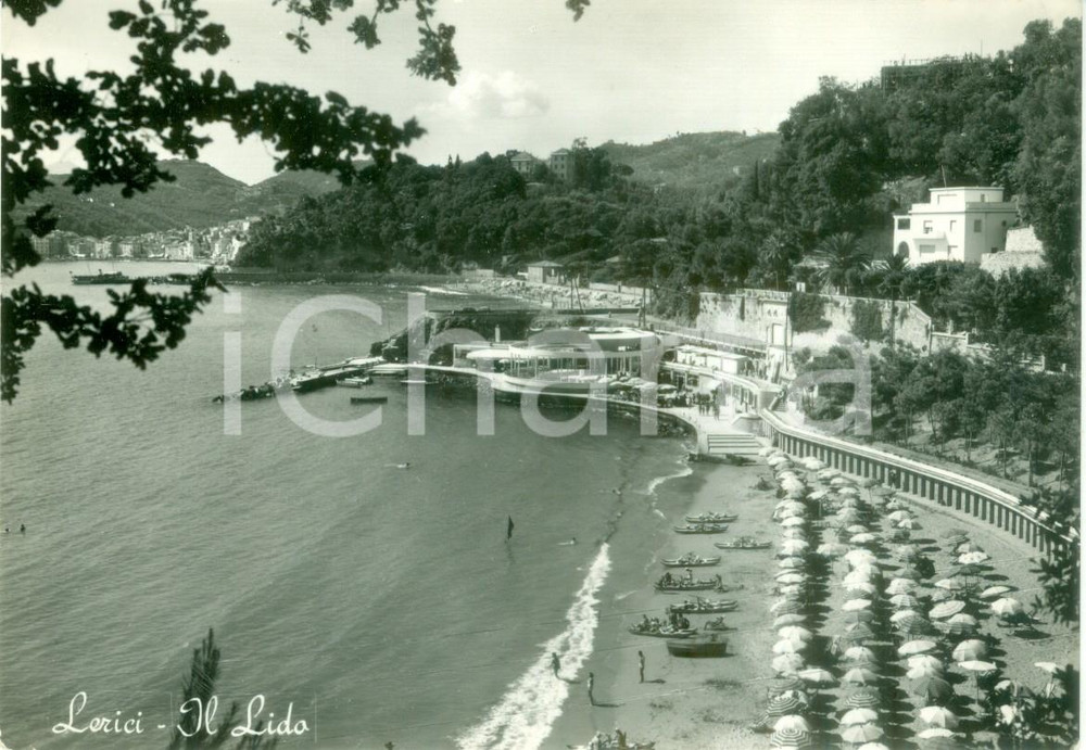 Cartolina originale da collezione 1953 LERICI (SP) Panorama generale del Lido *Cartolina FG VG 1
