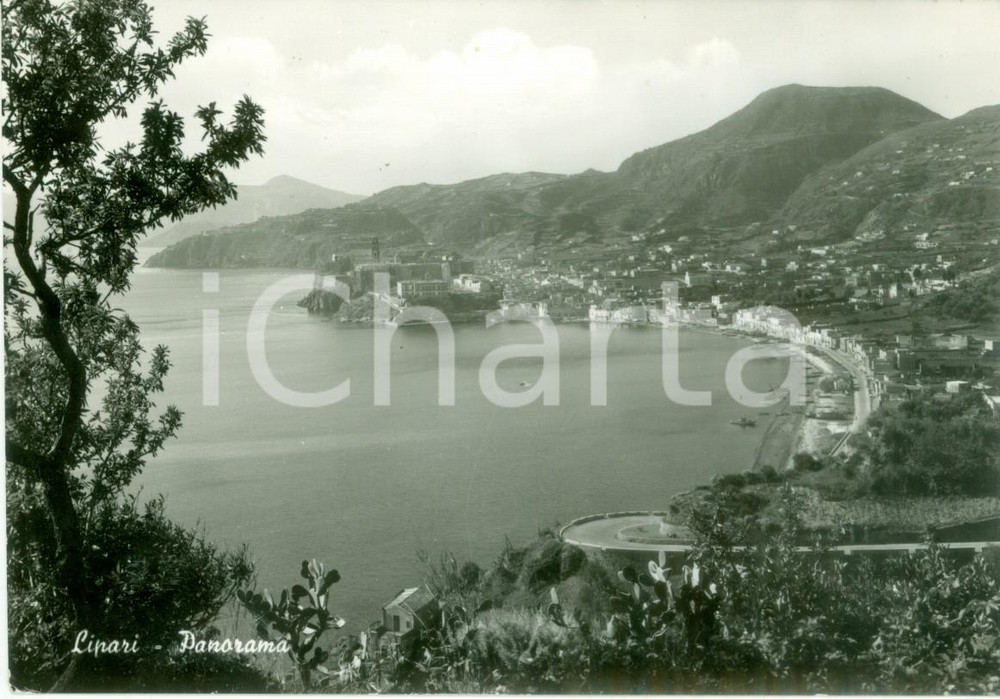Cartolina originale da collezione 1964 LIPARI ME Panorama generale dell isola Cartolina FG VG 1