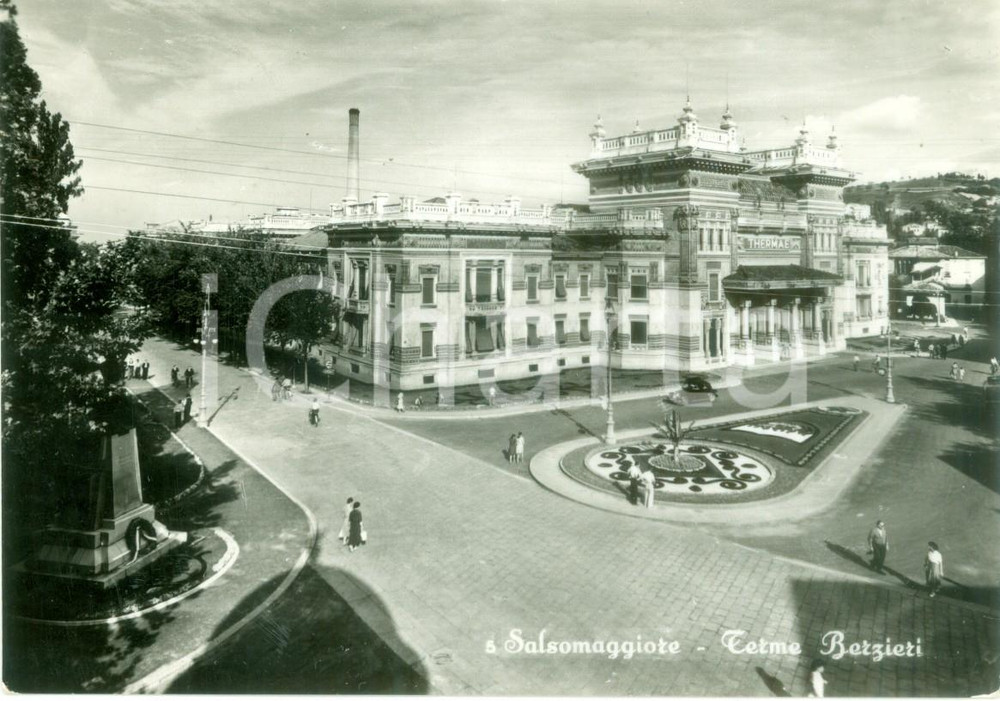 Cartolina originale da collezione 1955 ca SALSOMAGGIORE TERME (PR) Prospettiva Terme BERZIERI *Cartolina FG VG 1