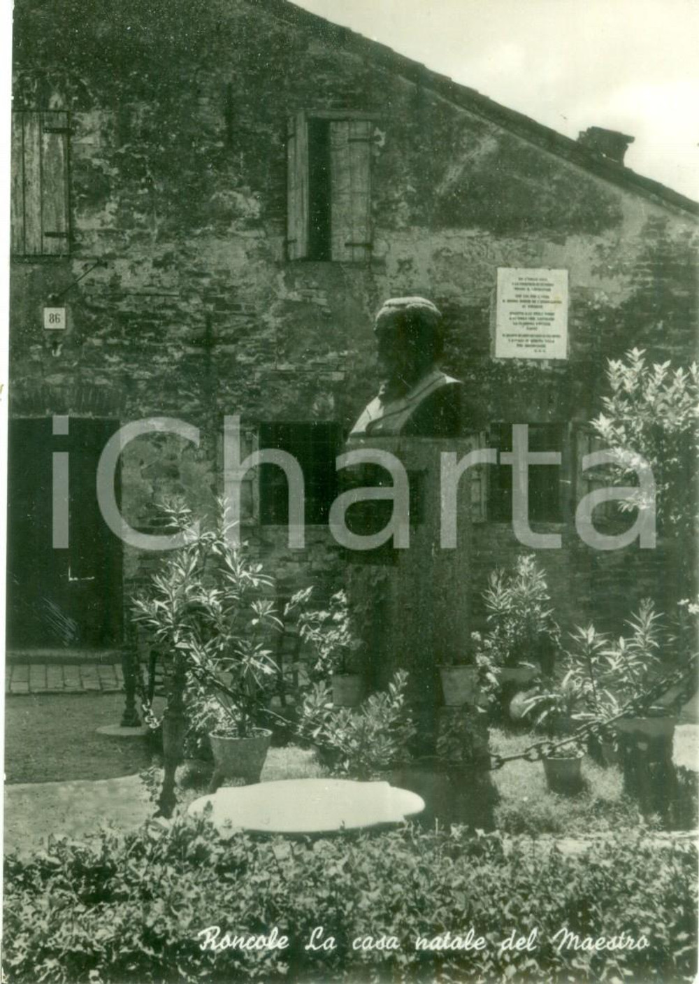 Cartolina originale da collezione 1955 ca RONCOLE (PR) Casa natale di Giuseppe VERDI *Cartolina FG NV 1