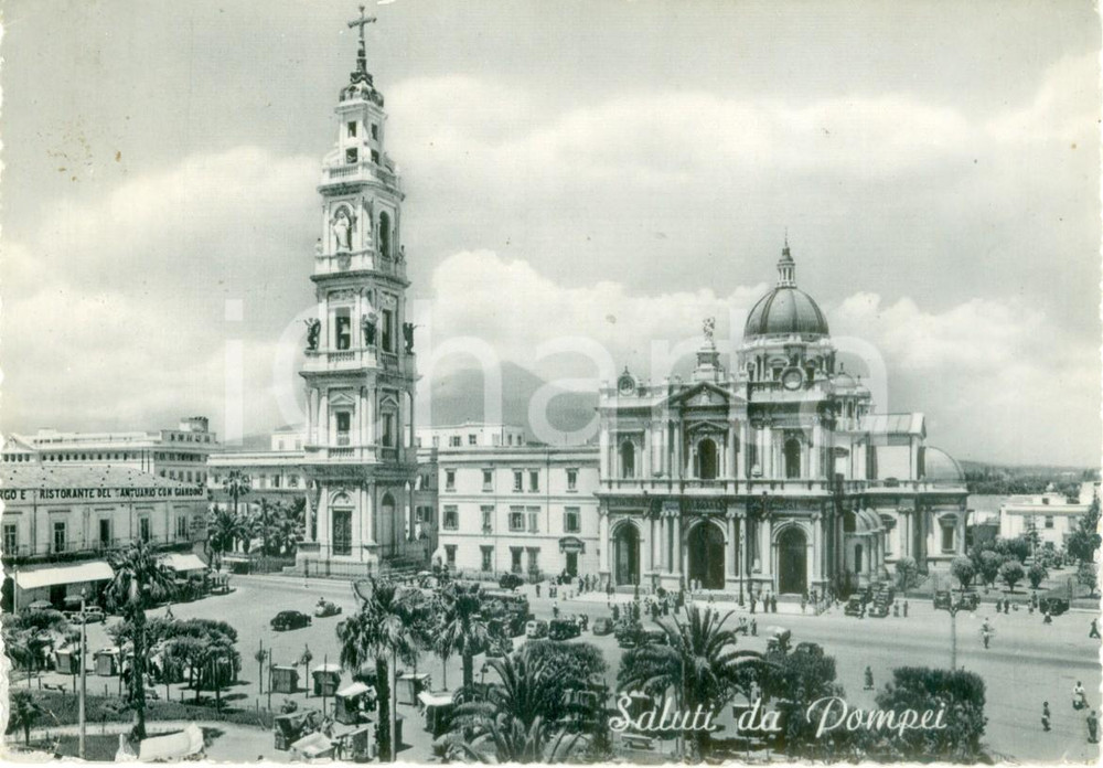 Cartolina originale da collezione 1955 ca POMPEI NA Basilica Beata Vergine DEL ROSARIO Cartolina FG VG 1