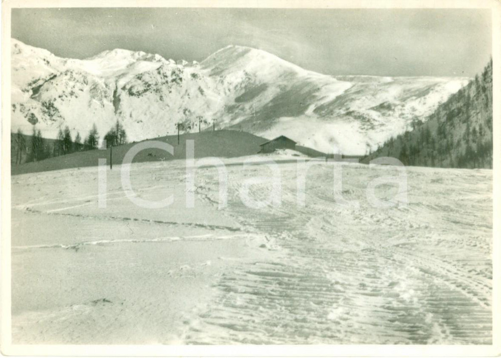 Cartolina originale da collezione 1962 FOPPOLO BG Campi di sci alla IV Baita Cartolina FG VG 1