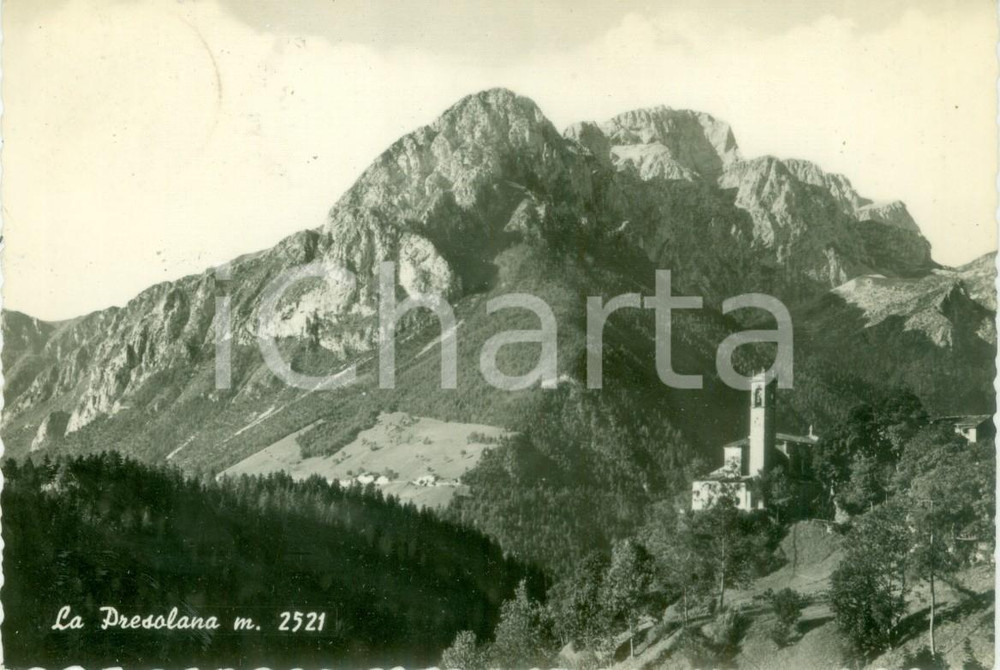 Cartolina originale da collezione 1948 BERGAMO Veduta della PRESOLANA Cartolina postale FG VG 1