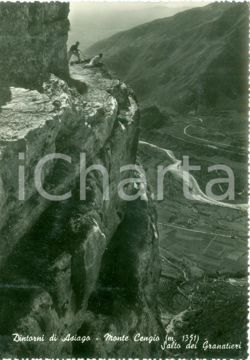 Cartolina originale da collezione 1957 ASIAGO VI Salto dei Granatieri al Monte CENGIO Cartolina FG VG 1