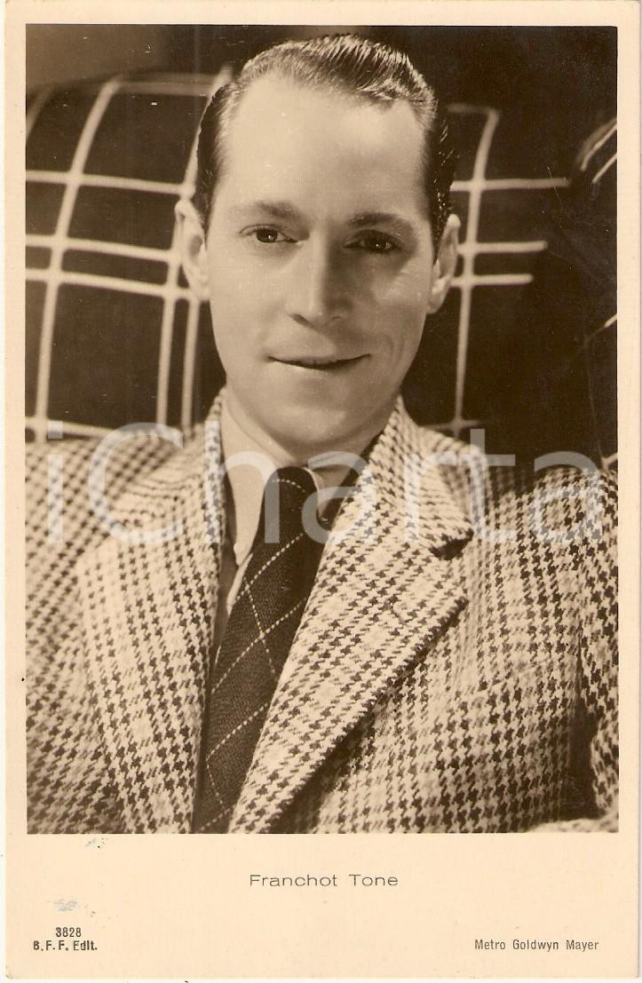 Cartolina originale da collezione 1935 ca CINEMA Actor Franchot TONE Portrait METRO GOLDWYN MAYER Cartolina FP NV 1