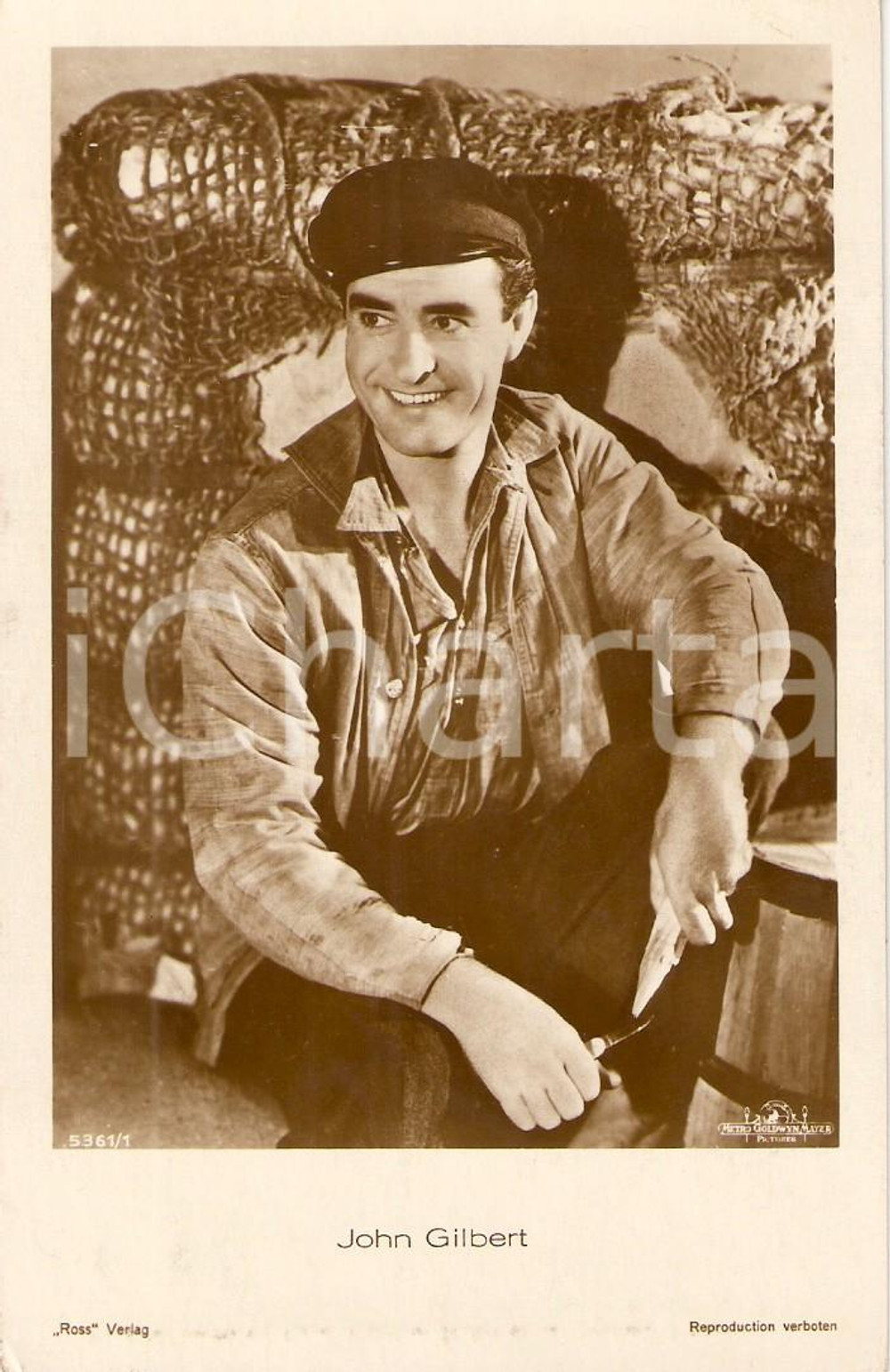 Cartolina originale da collezione 1931 CINEMA John GILBERT in costume da marinaio METRO GOLDWYN MAYER *Cartolina 1