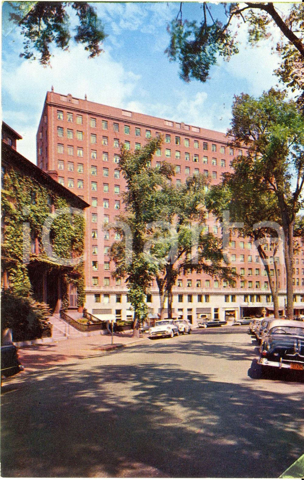 Cartolina originale da collezione 1959 PORTLAND (MAINE - USA) Esterno hotel THE EASTLAND *Cartolina FP VG VINTAGE 1