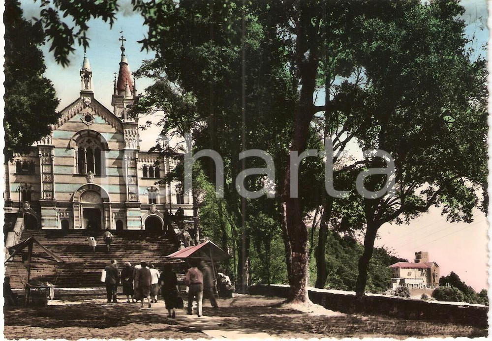 Cartolina originale da collezione 1960 ca RAPALLO GE Pellegrinaggio al Santuario di MONTALLEGRO Cartolina FG NV 1