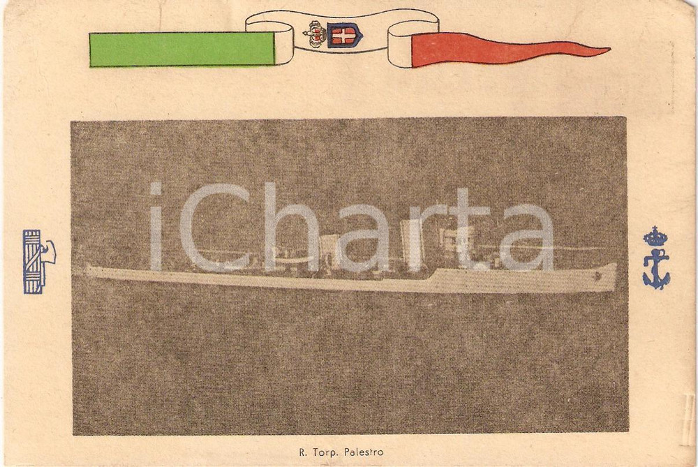 Cartolina originale da collezione 1940 ca MARINA MILITARE Regio torpediniere PALESTRO *Cartolina 1