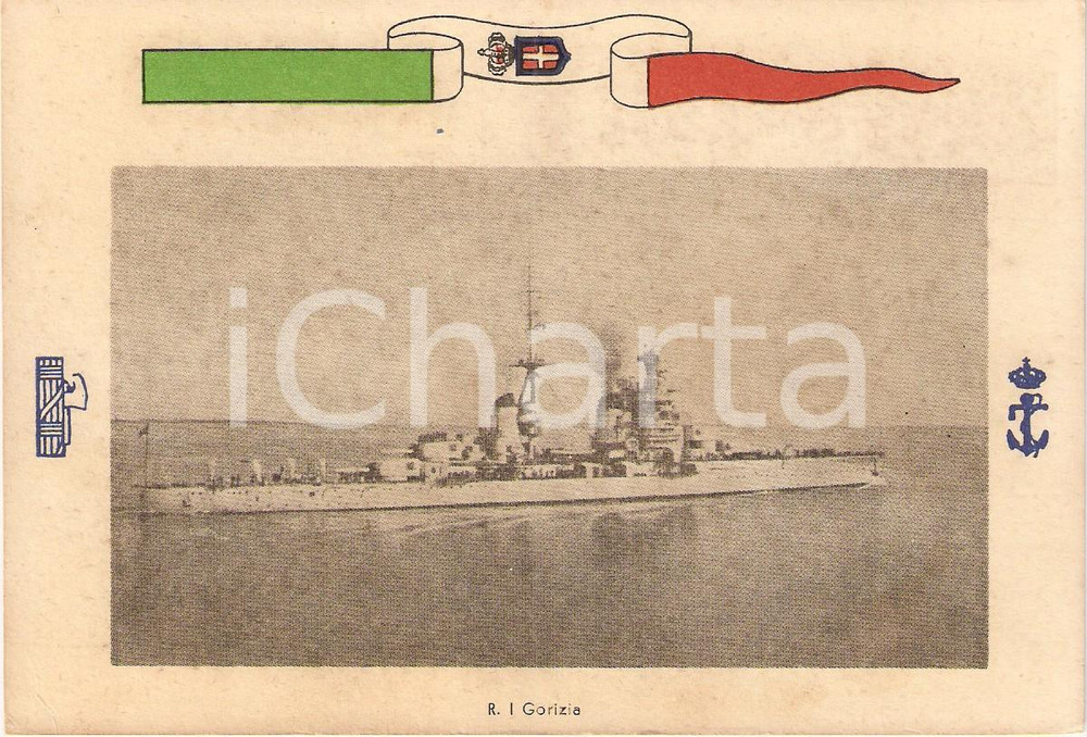 Cartolina originale da collezione 1940 ca MARINA MILITARE Regio incrociatore GORIZIA Cartolina FG NV 1