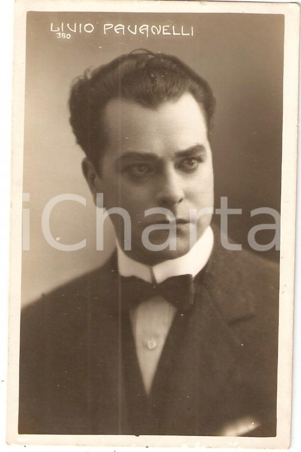 Cartolina originale da collezione 1925 ca CINEMA Attore Livio PAVANELLI Ritratto *Cartolina FP NV 1