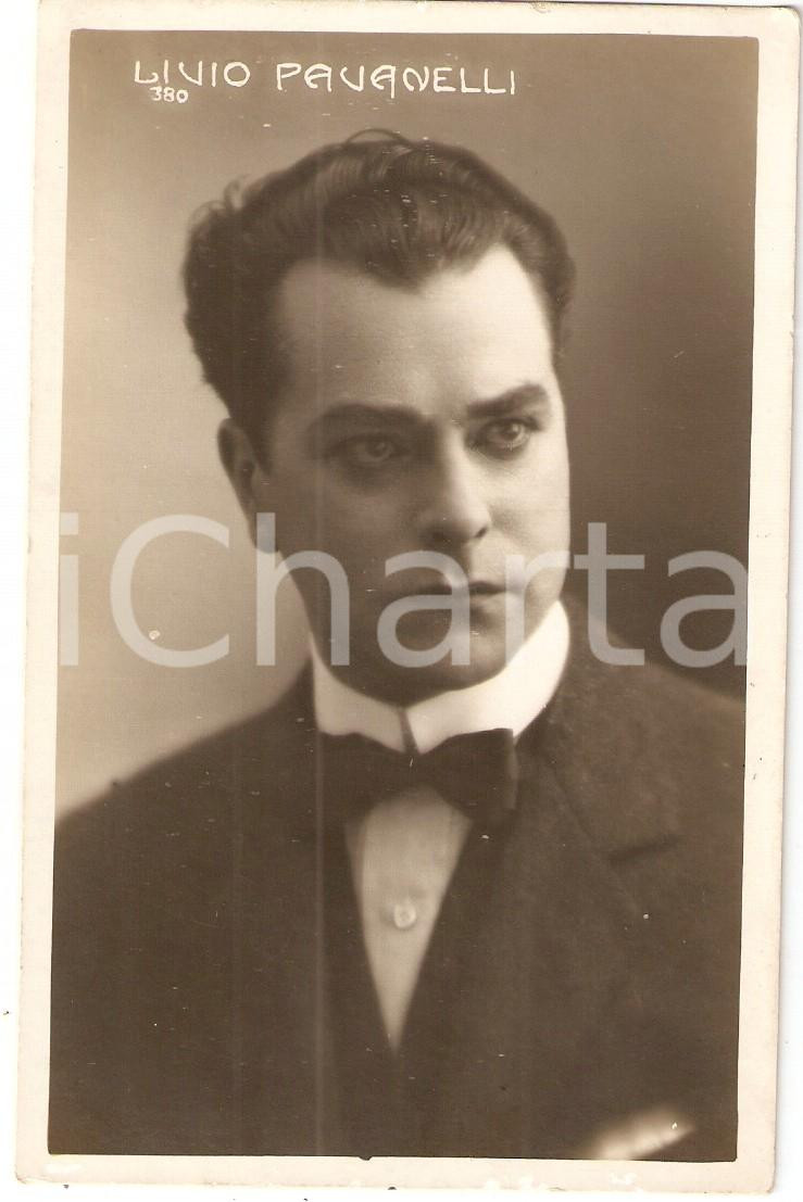 Cartolina originale da collezione 1925 ca CINEMA Attore Livio PAVANELLI Ritratto Cartolina FP NV 1