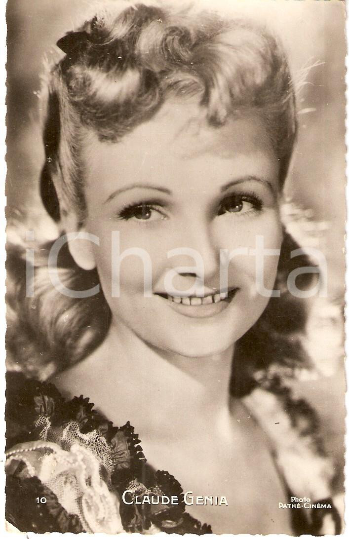 Cartolina originale da collezione 1940 ca CINEMA Portrait CLAUDE GENIA Actress PATHE CINEMA Cartolina FP NV 1