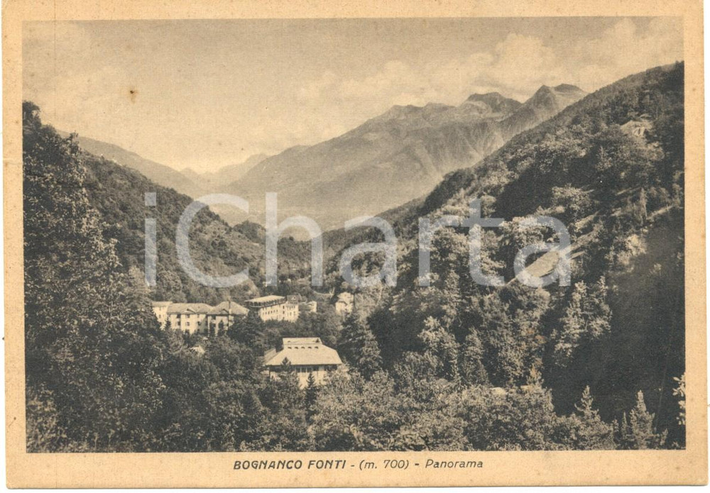 Cartolina originale da collezione 1935 ca BOGNANCO VB Veduta panoramica della frazione FONTI Cartolina FG VG 1