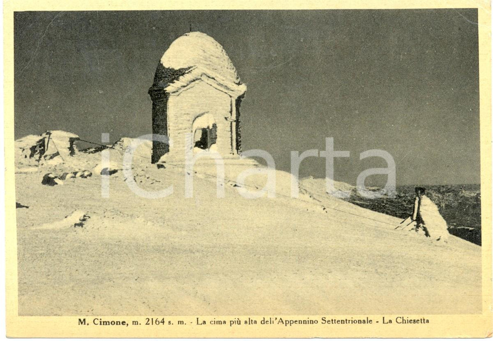 Cartolina originale da collezione 1950 SESTOLA (MO) Chiesetta MADONNA DELLA NEVE sul Monte CIMONE *Cartolina FG VG 1