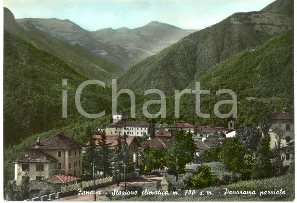 Cartolina originale da collezione 1956 FANANO (MO) Panorama stazione climatica *Cartolina postale FG VG 1