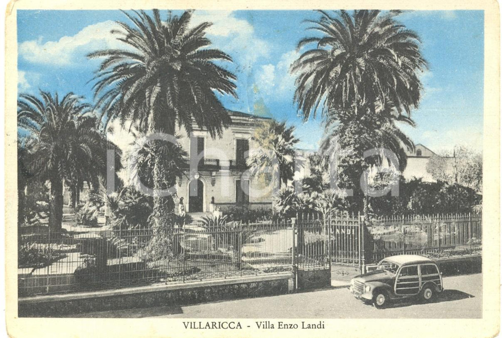 Cartolina originale da collezione 1961 VILLARICCA (NA)  Veduta frontale della Villa Enzo LANDI *Cartolina FG VG 1