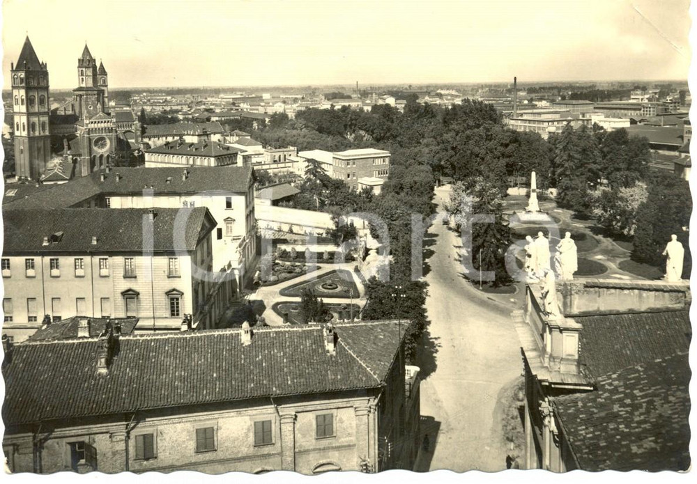 Cartolina originale da collezione 1941 VERCELLI Veduta panoramica aerea della cittÃ  *Cartolina FG VG 1