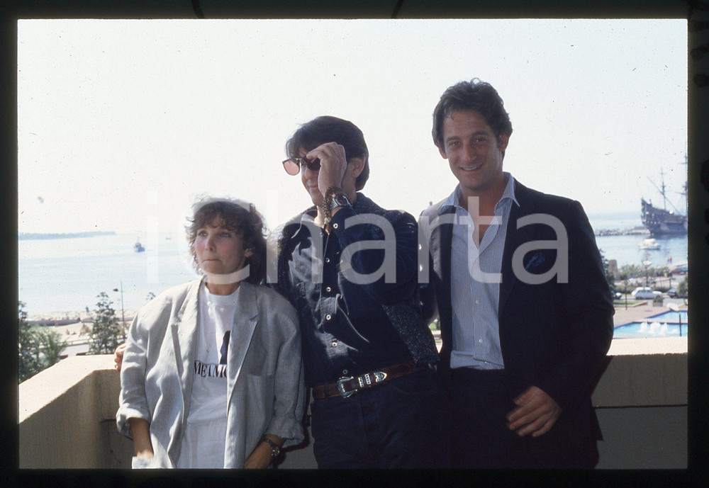 35mm vintage slide* 1987 CANNES Diane KURYS con Peter COYOTE Ritratto (1)