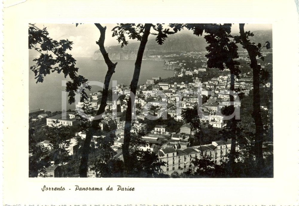 Cartolina originale da collezione 1952 SORRENTO NA Panoramica aerea da PARISE Cartolina FG VG 1