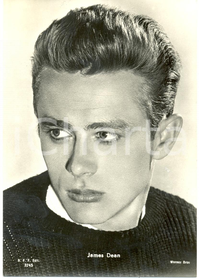 Cartolina originale da collezione 1977 CINEMA James DEAN Ritratto fotografico Cartolina FG VG WARNER BROS 1