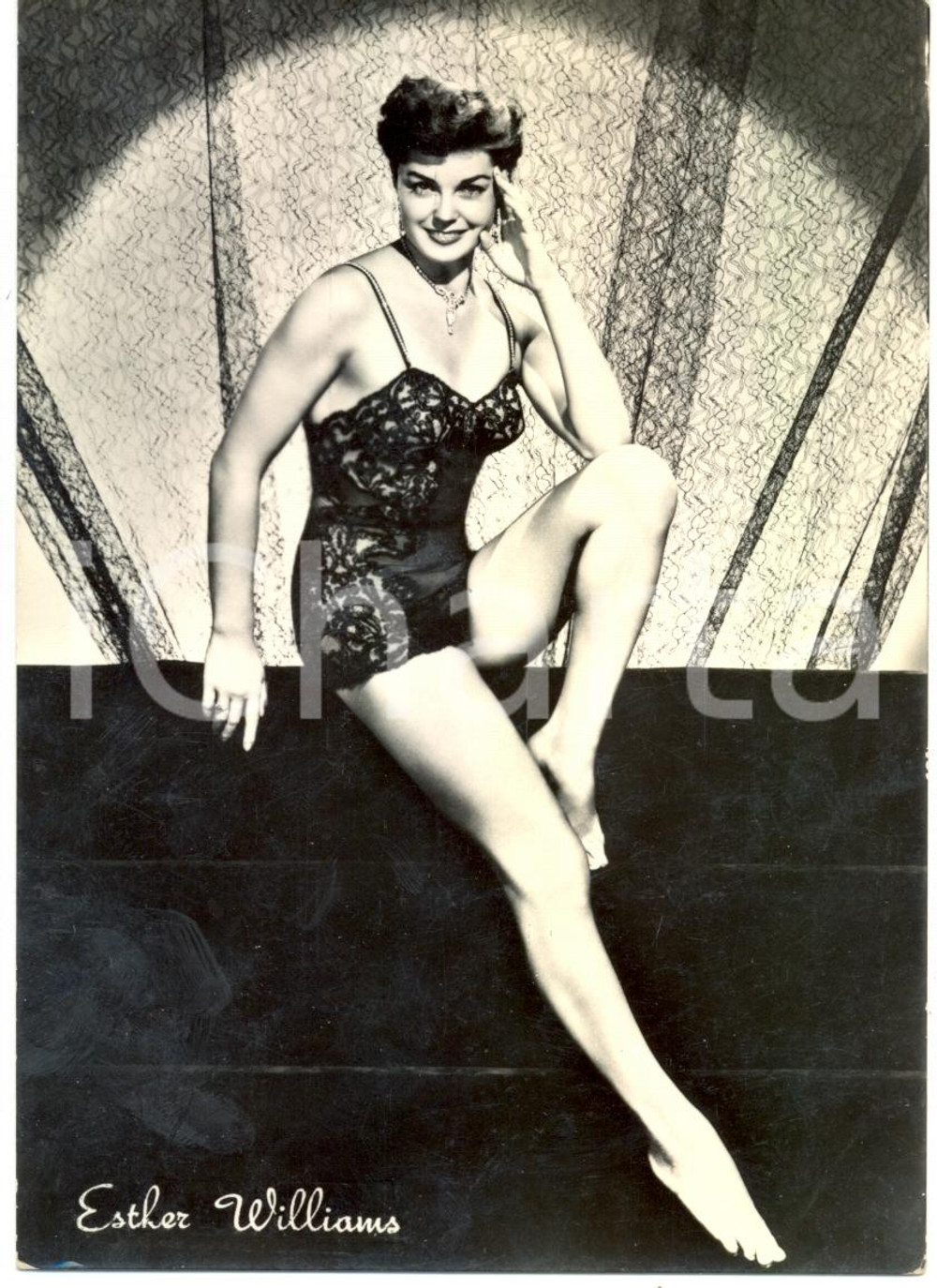Cartolina originale da collezione 1955 ca CINEMA Esther WILLIAMS Ritratto fotografico *Cartolina MGM 1