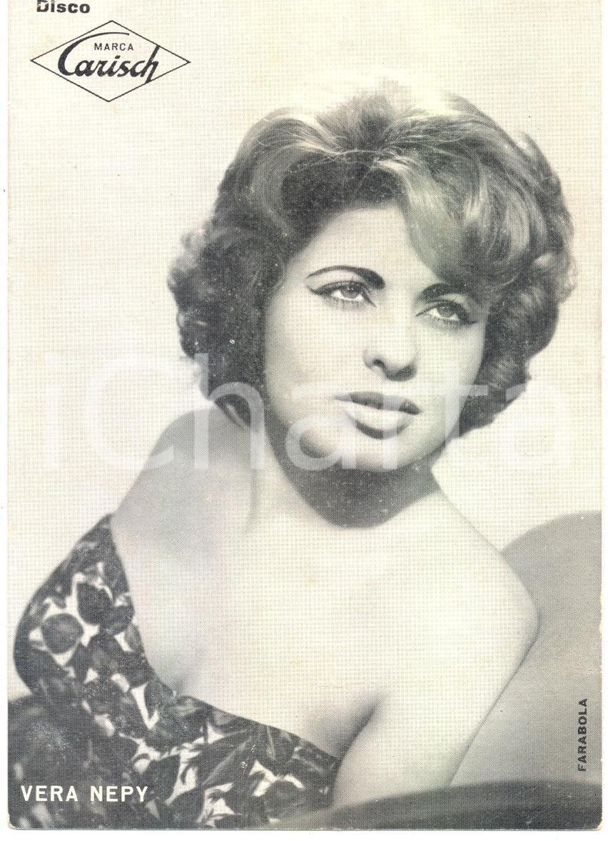 Cartolina originale da collezione 1955 ca MUSICA Wera NEPY La cantante del giorno Cartolina CARISCH 1