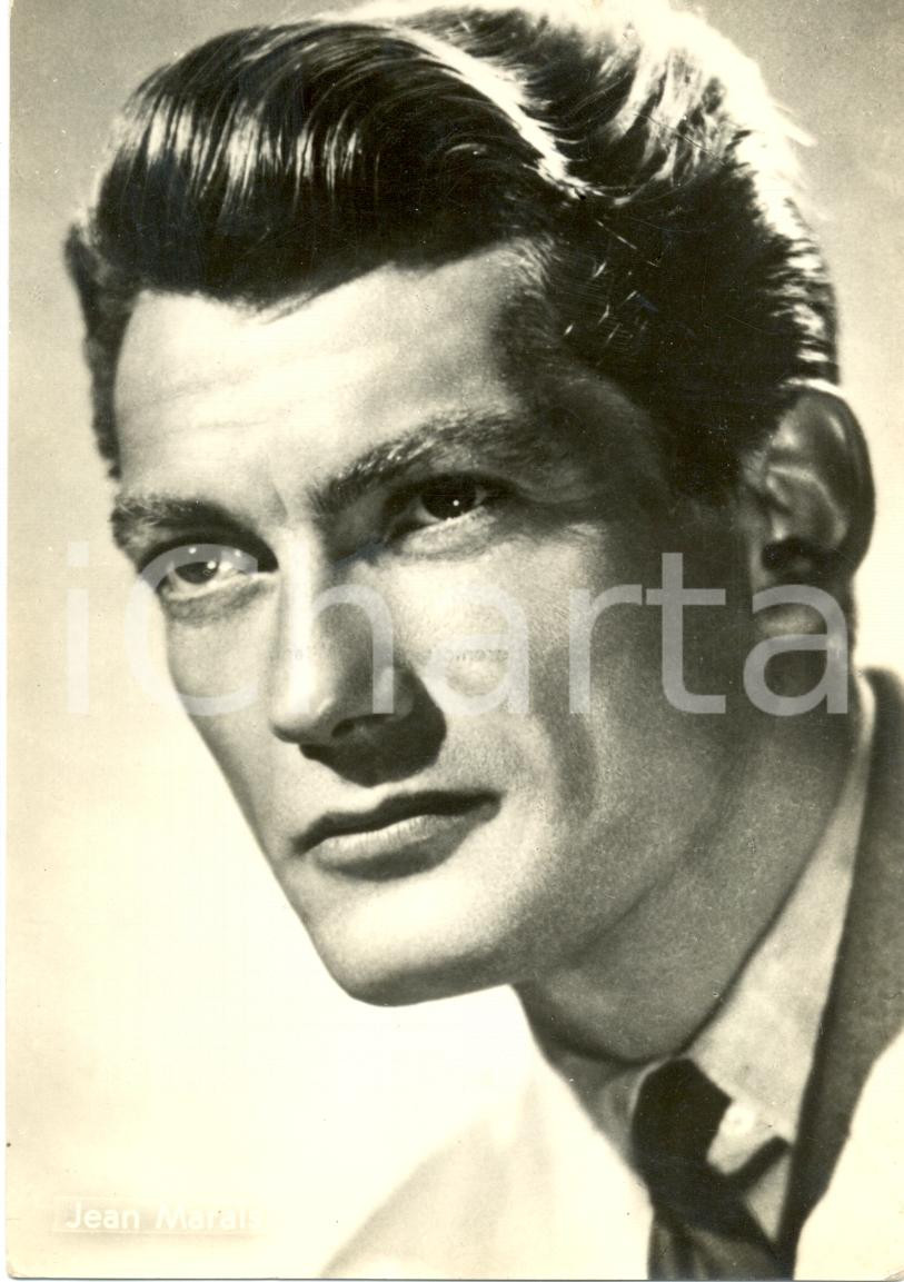 Cartolina originale da collezione 1955 ca CINEMA Jean MARAIS Ritratto fotografico Cartolina FG NV 1