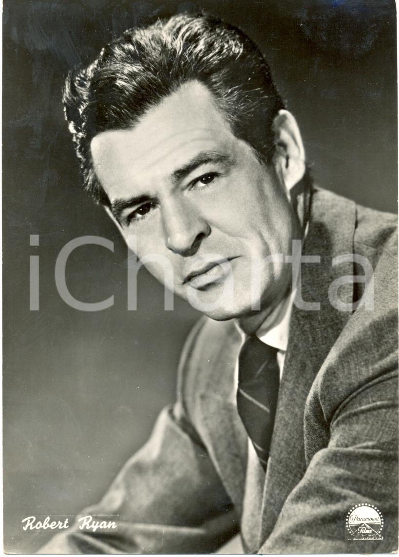 Cartolina originale da collezione 1955 ca CINEMA Attore Robert RYAN Ritratto fotografico *Cartolina PARAMOUNT 1