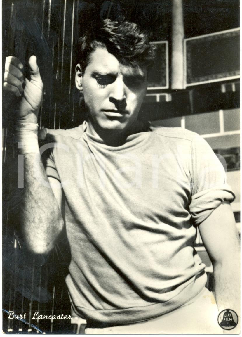 Cartolina originale da collezione 1955 ca CINEMA Burt LANCASTER Ritratto fotografico Cartolina FG NV 1
