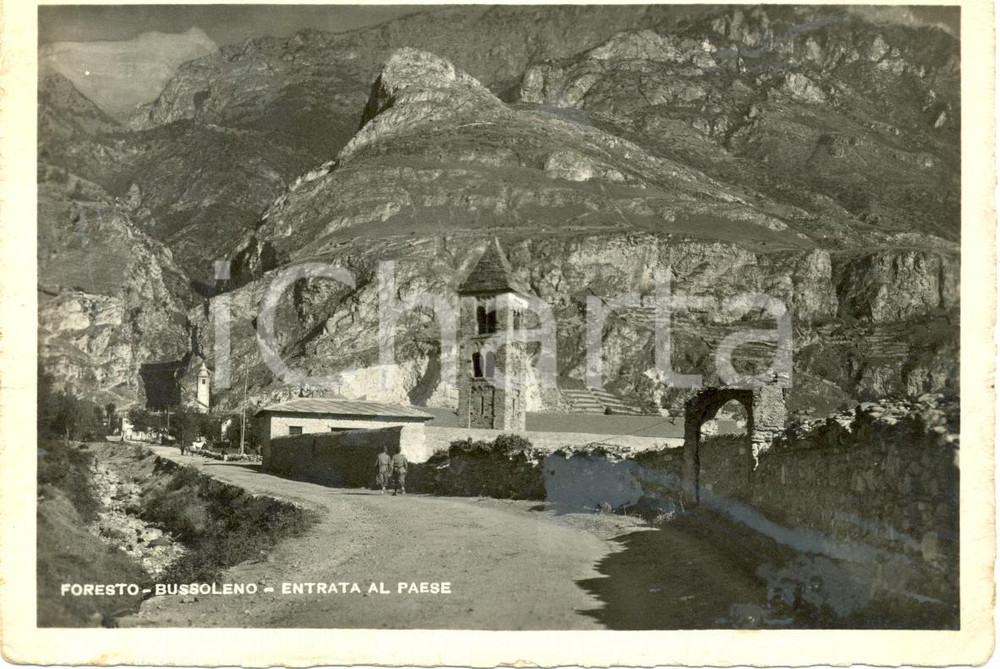 Cartolina originale da collezione 1945 BUSSOLENO TO L entrata alla frazione FORESTO Cartolina FG VG 1