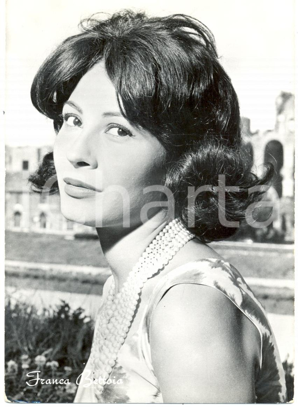 Cartolina originale da collezione 1960 ca CINEMA Franca BETTOJA Ritratto Attrice *Cartolina FG NV 1